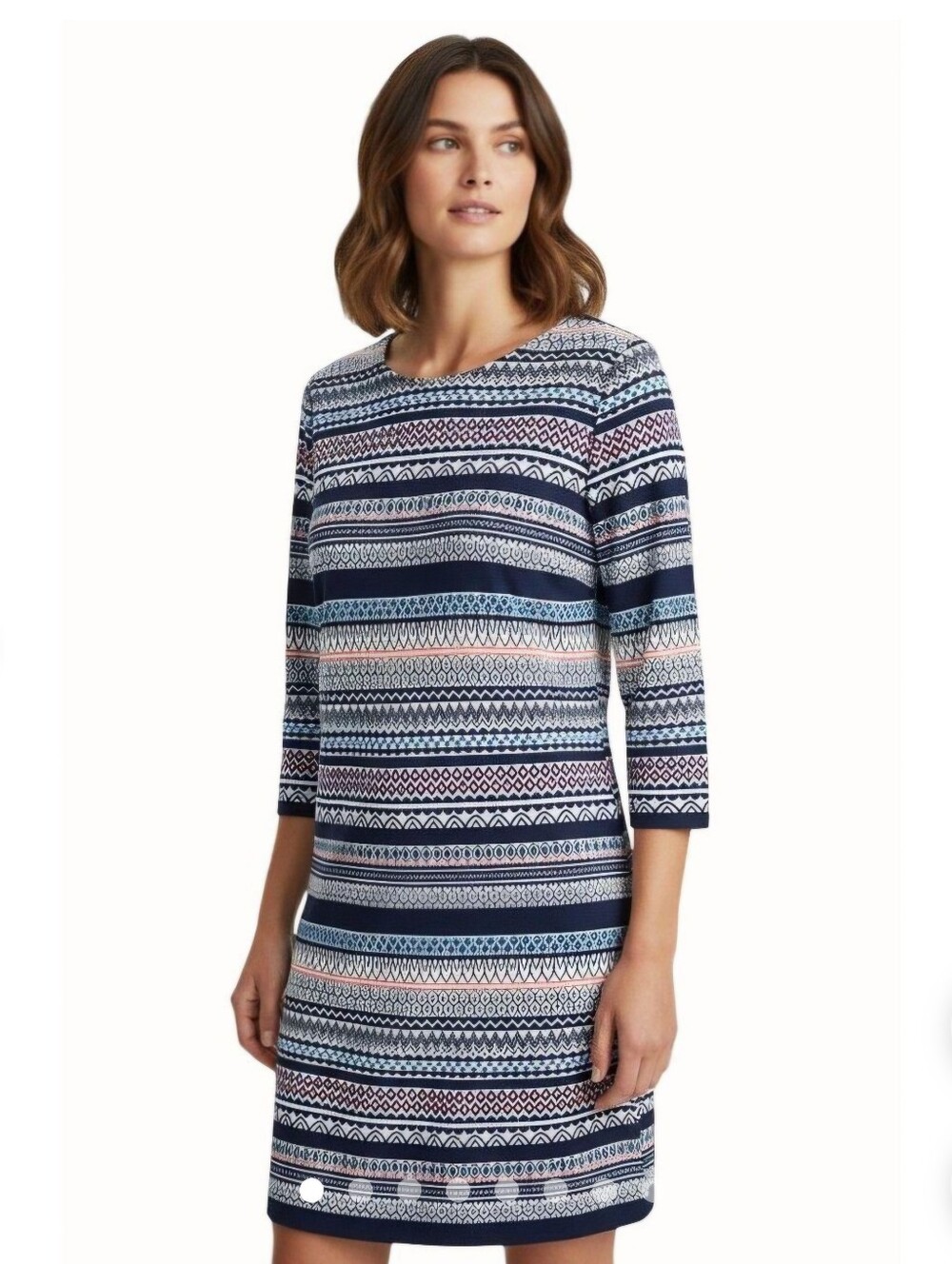 J. Crew Printed Three-Quarter Sleeve Gallery Dress - Size 00
